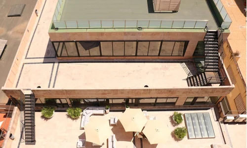 Vue de haut Enforex Barcelone - séjour linguistique - CLC