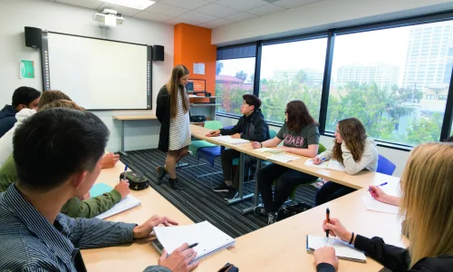 École EC Los Angeles - salle de cours