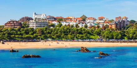 Vue panoramique de la plage à Santander