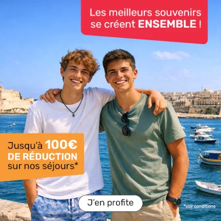 Jeunes progressant en anglais sous le soleil de Malte