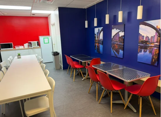 Salle de pause de l'école Access Toronto