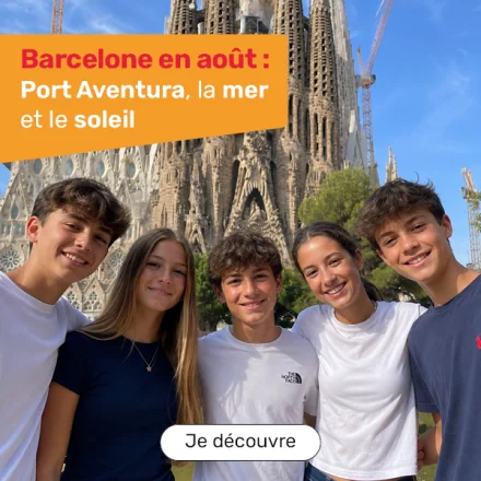 Jeunes s'amusant lors d'un séjour linguistique à Barcelone