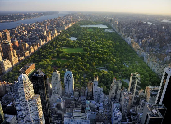 vue aérienne sur central park