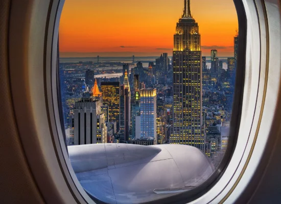 Vue avion New York