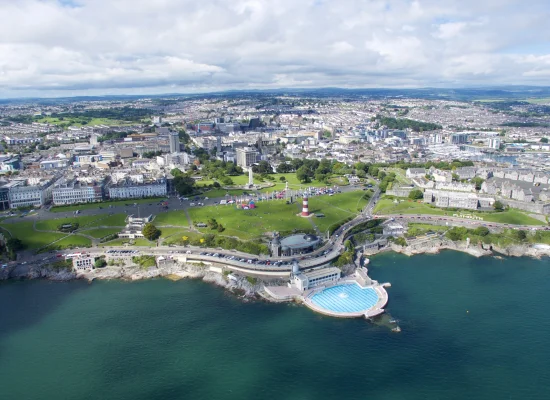 Plymouth vue aérienne