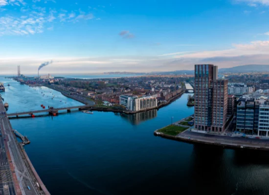 Vue panoramique sur Dublin