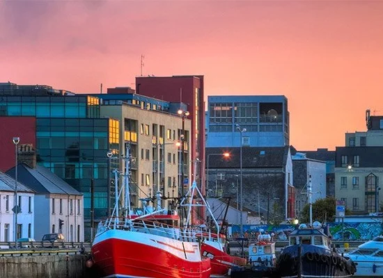 port coucher de soleil sejour linguistique galway