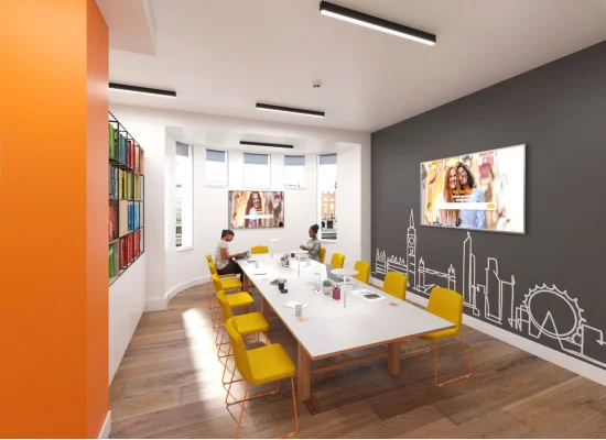 Espace de travail école de langues Londres