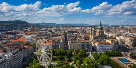 Vue aérienne de Budapest