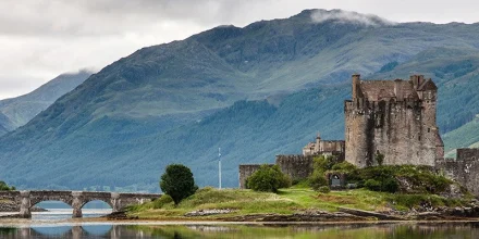 paysage chateau lac ecosse