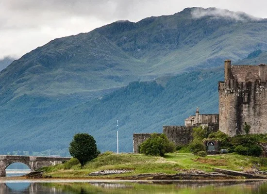 paysage chateau lac ecosse