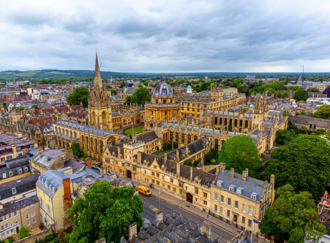 Université d'Oxford vue d'en haut