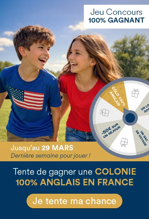 Jouez et tentez de remporter une colo 100% anglais en France !